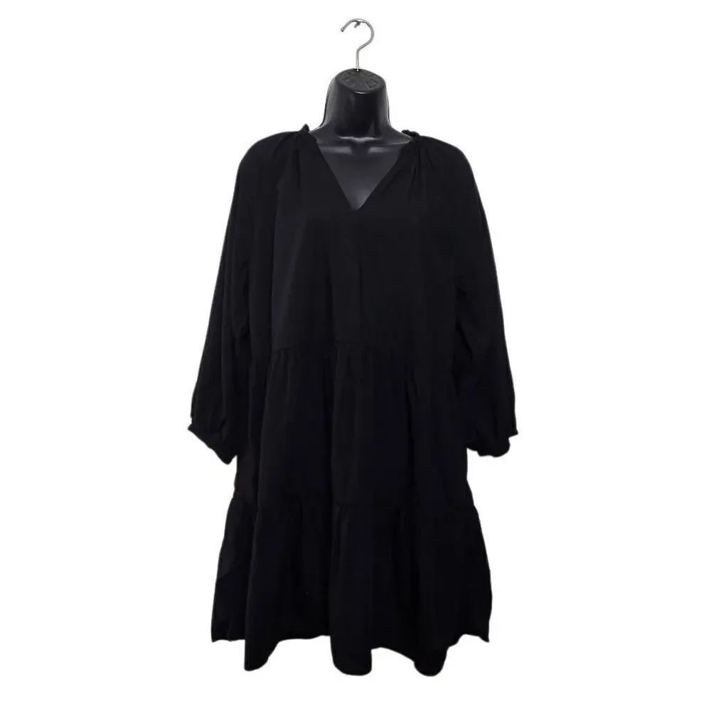 Caralyn Mirand The Drop Dress Size Medium Black Raglan Sleeve